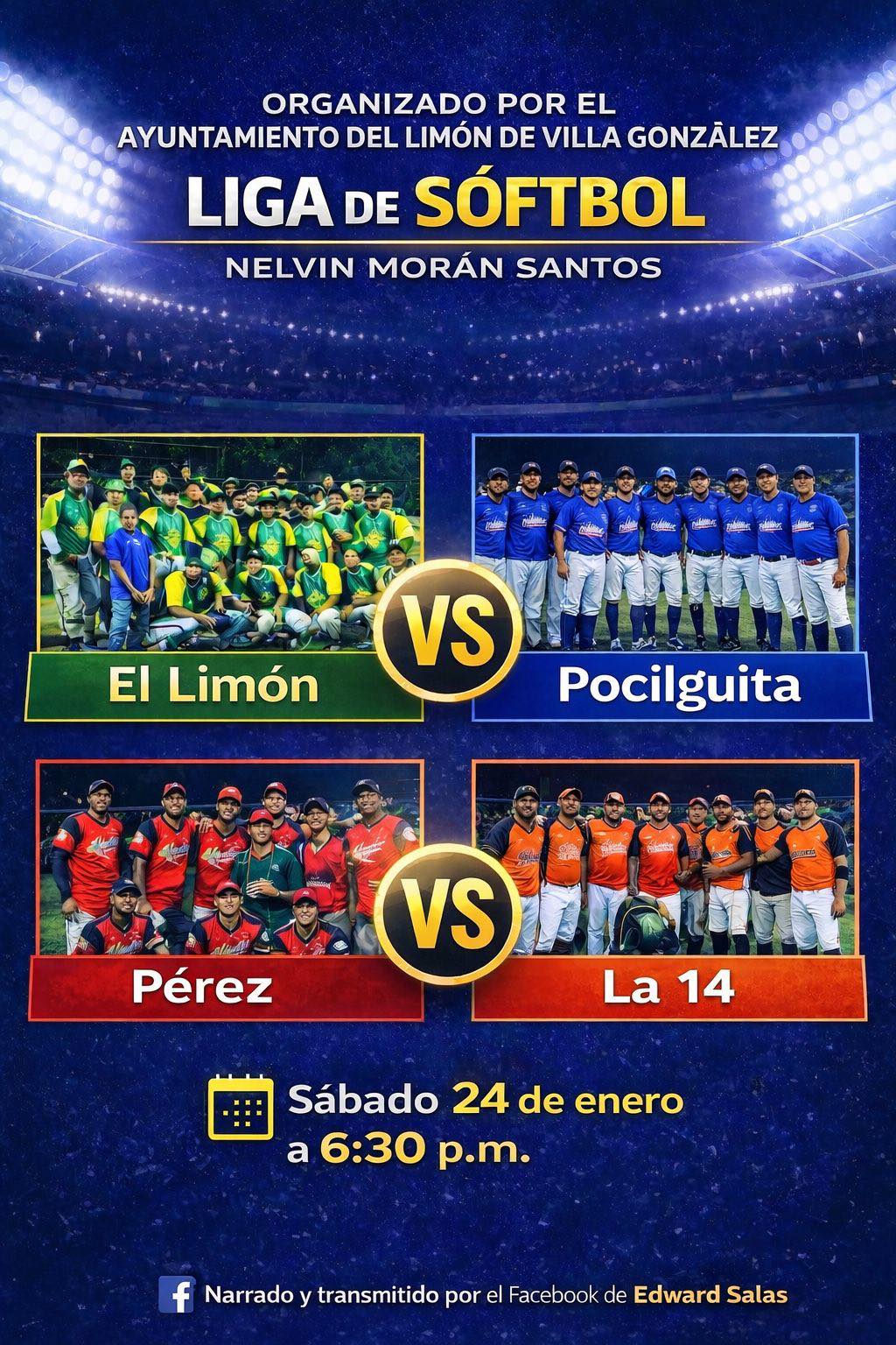 Ayuntamiento El Limón Villa González torneo de Softball