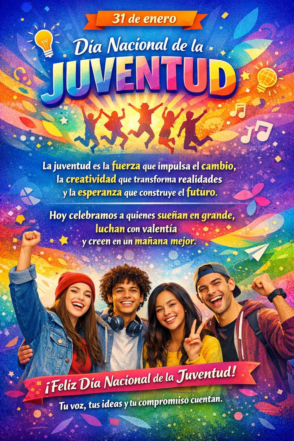 Desde la Alcaldía Del Limón. V.G. Te deseamos un feliz Día Nacional de la Juventud.